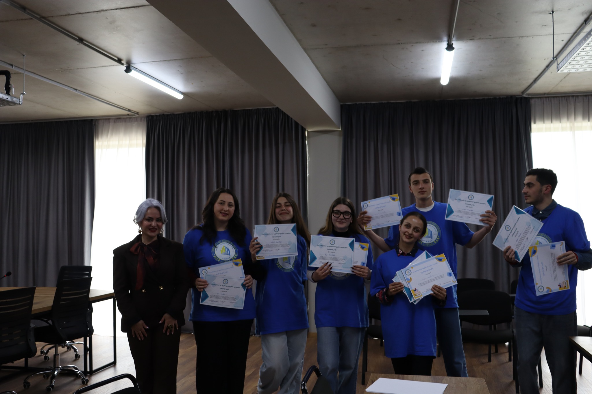 The final event of the "Peer Education" project in the Sachkhere branch of the Academy of Business  and Technology